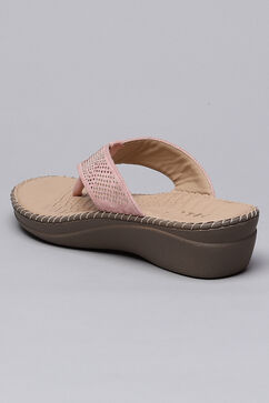 Pink Synthetic Suede Sandals image number 4