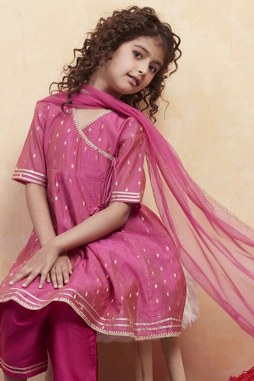 White Polyester Anarkali Suit Set image number 7