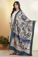 Blue Chennur Silk Printed Dupatta image number 3