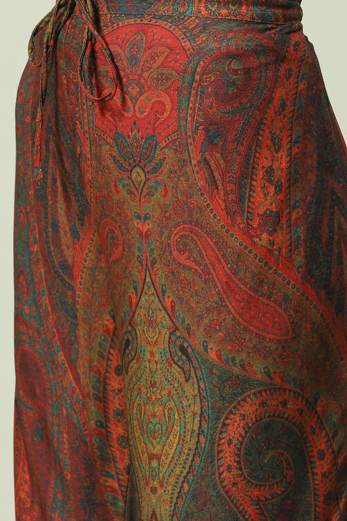 Burnt Orange Rayon Palazzo image number 1