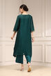 Green Polyester Straight Yarndyed Suit Set image number 3