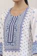Blue Cotton Ethnic Motifs Printed Straight Kurta image number 1