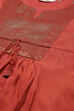 Burnt Orange Poly Metallic A-Line Yarndyed Kurta image number 1