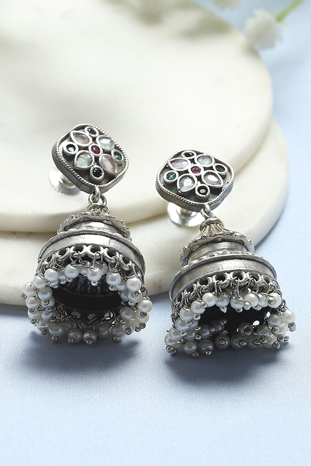 Multicolour Brass Jhumka image number 0