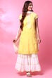 Yellow Cotton Sharara Kurta Sharara Suit Set image number 4
