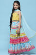 Yellow Cotton Relaxed Lehenga Set image number 4