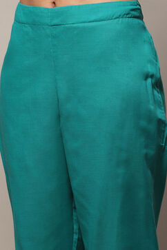 Sea Green Cotton Unstitched Suit Set image number 3