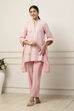 Pink Cotton Floral Printed Regular Suit Set image number 6