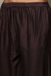 Dark Purple Chanderi Handloom Unstitched Suit Set image number 3