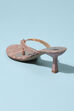 Metallic Pu V-Strap Sandals image number 4