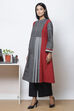 Black Straight Cotton Fusion Wear 2 Piece Set image number 3