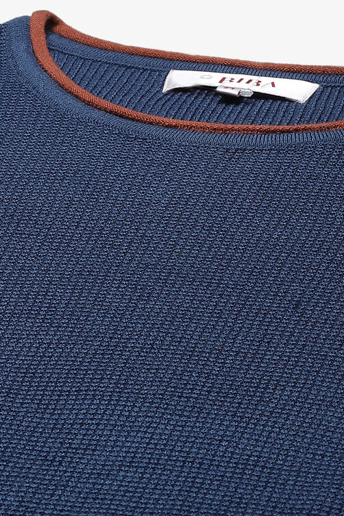Blue Straight Acrylic Kurta image number 1