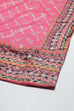 Fuchsia Cotton Anarkali Kurta Churidar Suit Set image number 3