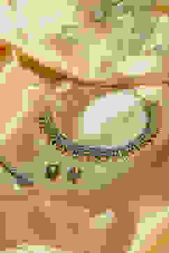 Mint Green Alloy Necklace Set image number 2