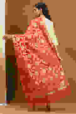 Pink Polyester Dupatta image number 3