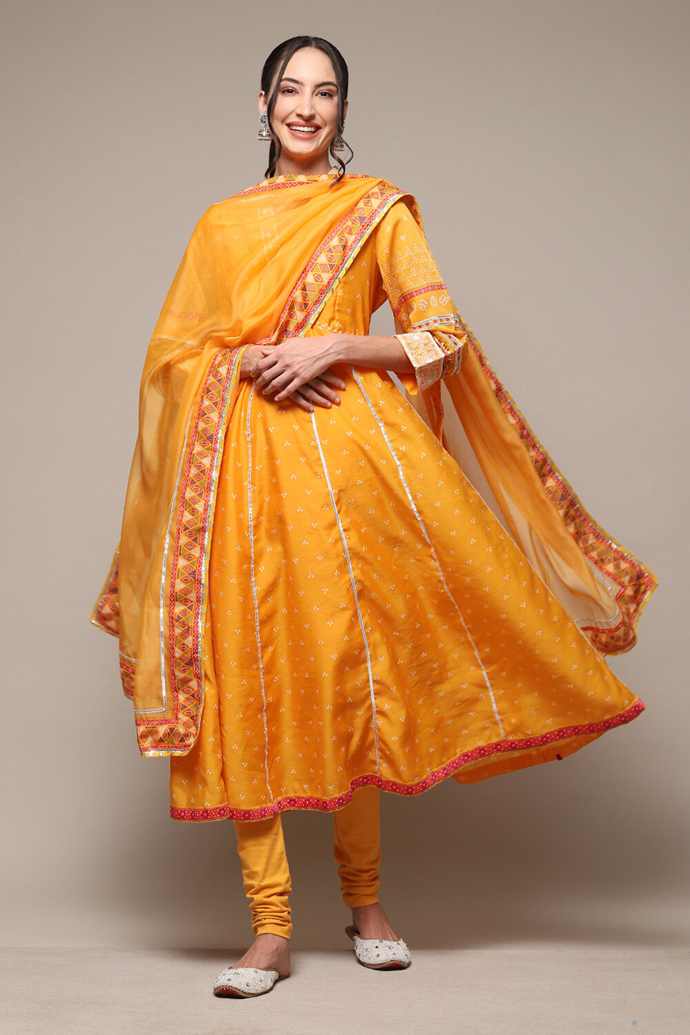 Biba discount yellow anarkali