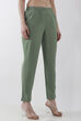 Blue Cotton Slim Pants image number 3