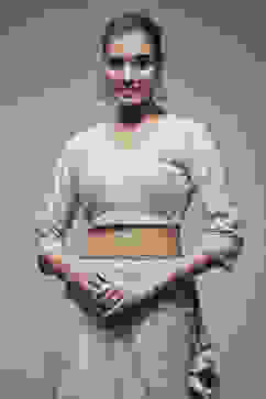 Mint Green Nylon Lehenga Set image number 6