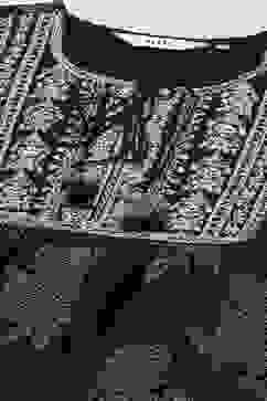 Black Polyester Straight Printed Top image number 2