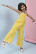Yellow Cotton Strappy Straight Jumpsuit image number 0