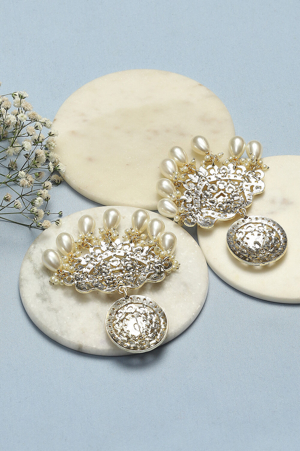 White Brass Earrings image number 2