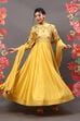 Rohit Bal Mustard Cotton Blend Anarkali Kurta Suit Set
