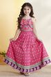 Pink Printed Cotton Lehenga Set image number 0