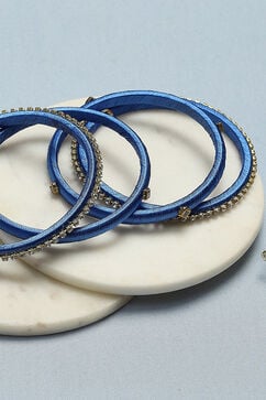 Blue Plastic & Thread Bangles image number 1