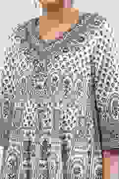 White Cotton Kalidar Suit Set image number 1