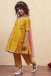 White Polyester Anarkali Suit Set image number 3