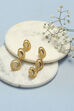 Pearl Pink Brass Earrings image number 2