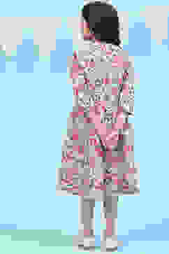 Blue Cotton Straight Printed Kurta image number 4