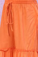 Orange Rayon Flared Printed Kurta Set image number 2