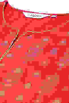 Red LIVA Straight Printed Kurta image number 1