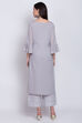 Grey Viscose Cotton Straight Printed Kurta image number 4