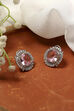 Light Pink Silver-Plated Circular Studs image number 0