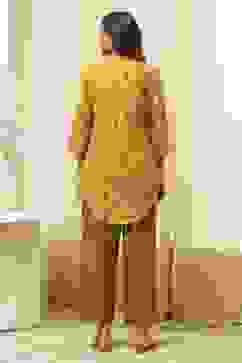 Yellow Art Silk Straight 2 Piece Set image number 4