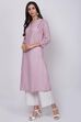 Pink Straight Kurta Palazzo Suit Set image number 2