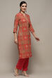 Red Rayon Straight Kurti image number 4