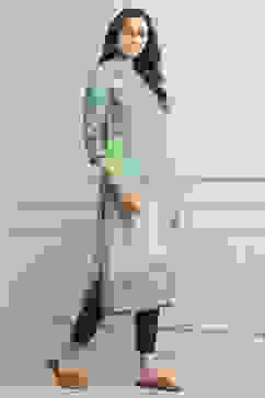 Green LIVA Straight Printed Kurta image number 4