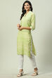 Green Cotton Straight Printed Kurta