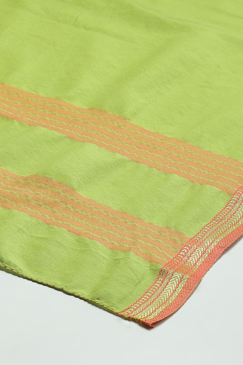 Pink Cotton Unstitched Suit Set image number 3