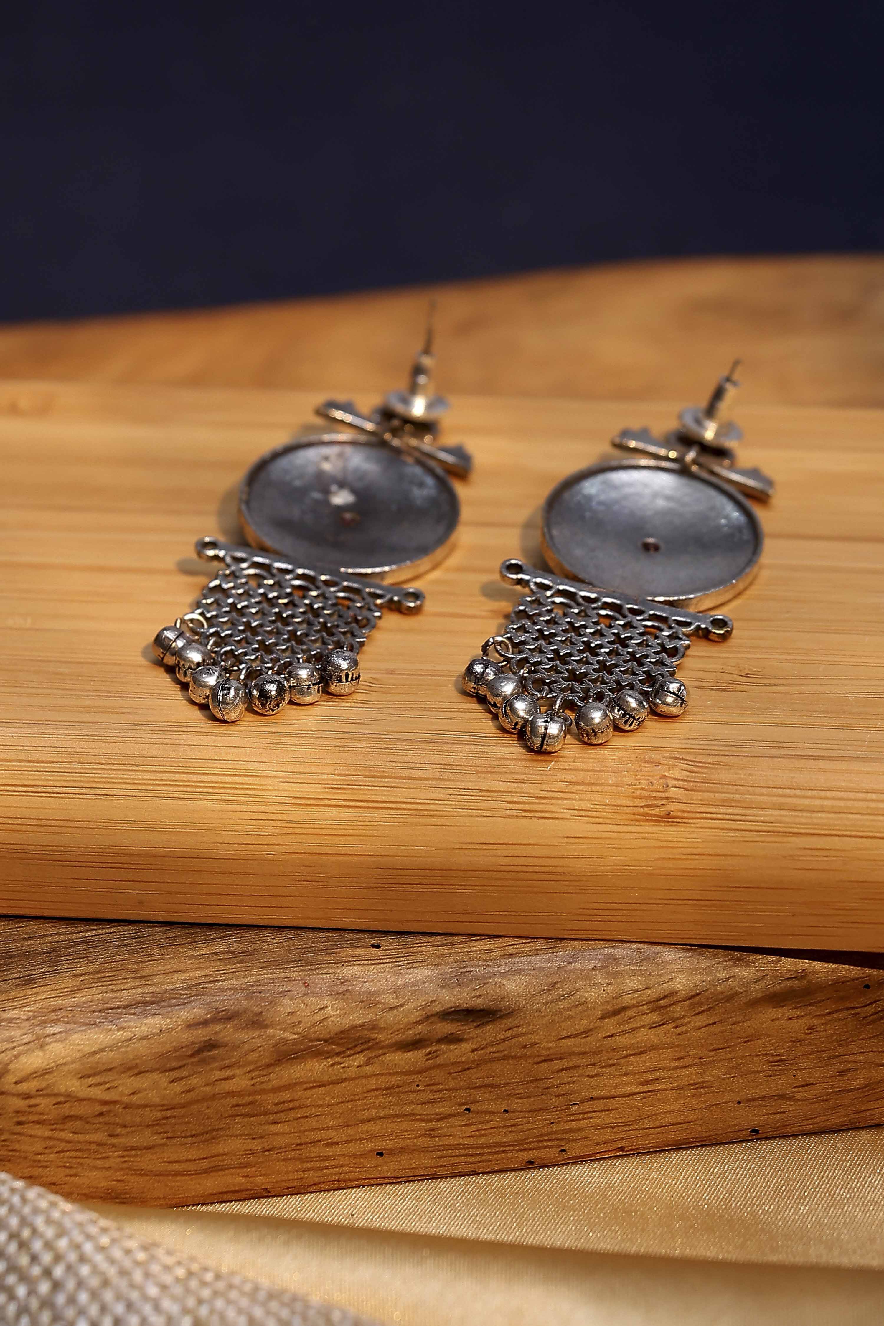 Oxidised Gold Earrings image number 2