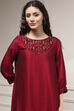 Blue Self-Designed Straight Kurta Set image number 1