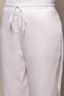 White Rayon Straight Palazzo image number 1