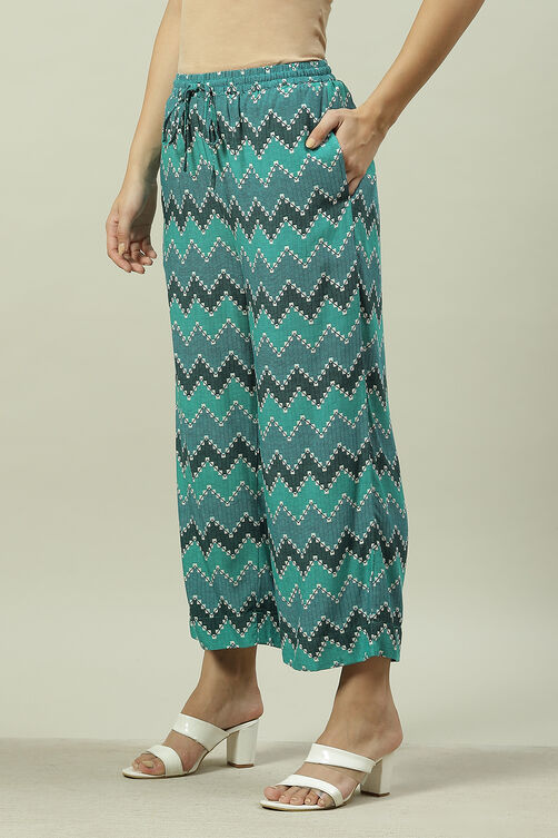 Turquoise LIVA Pants image number 3