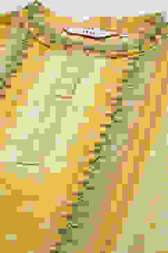 Ochre Cotton Straight Printed Kurta image number 5