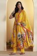 Green Viscose Rayon Straight Fusion Set image number 3