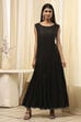 Black Poly Chanderi  Dress image number 2