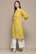 Lime Rayon Straight Kurta image number 2